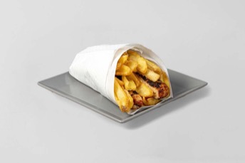 Μπιφτέκι κοτόπουλο σε πίτα — Route Souvlaki